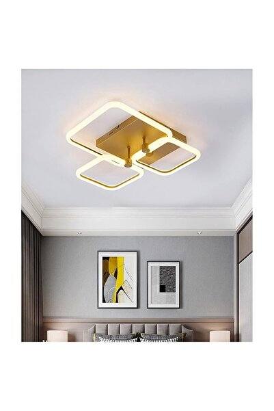 Jiju Gold Led Chandelier With Remote Control White Wifi 2.4g Light/cold/warm/neutral Adjustable Intensity