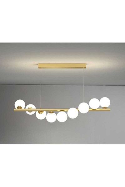 LightPlanet Lustra LED Gold Modern Nordic Lights 9 Ball