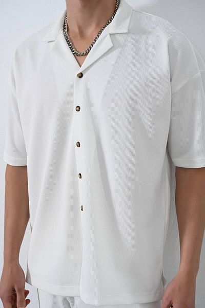 MARRAKECH Ribbed Short Sleeve Men's Shirt
