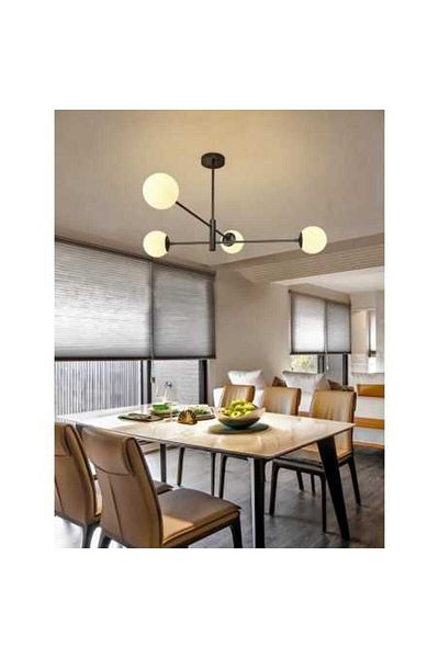 LightPlanet Modern White Globe Chandelier E27x4