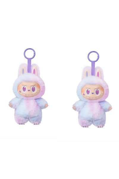 Nuvien Set 2 bucati, jucarie de plus, Labubu, Forward High Energy Series, Generatia 3, LUCK, 17cm, Violet