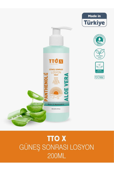TTO Aloe Vera Losyon Güneş Sonrası Bakım Nemlendirici, Ferahlatıcı,Yatıştırıc...