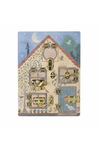 Egmont Toys Jucarie Montessori Casuta iepurasilor, joc din lemn cu sisteme de...