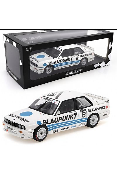 Minichamps 1:18 Bmw M3 E30 Dtm'Blaupunkt' Olaf Manthey Diecast Model Car