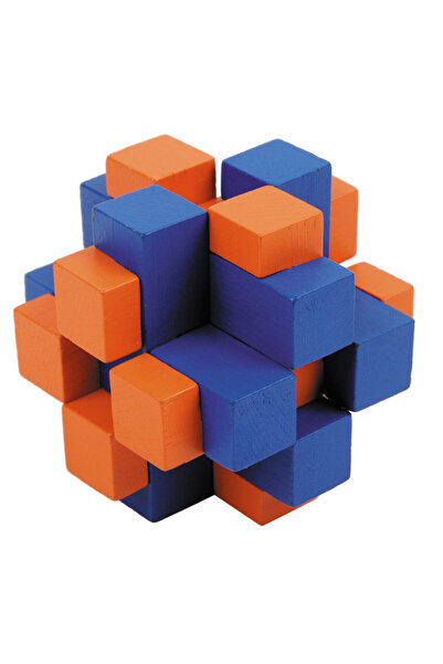 Fridolin Joc logic IQ din Puzzle 3D Cub cross colorat, Fridolin, pentru joaca acasa