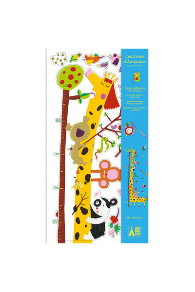 djeco Decoratie camera copilului abtibilduri masuratoare Prietenii din , Djeco, super rezistent