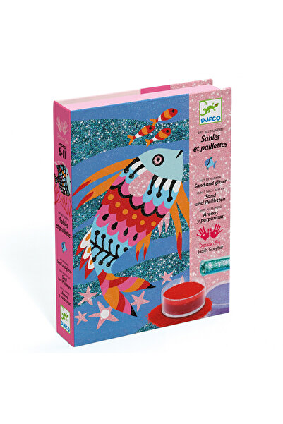 djeco Atelier creativ cu nisip colorat Pesti stralucitori, Djeco, super distractiv