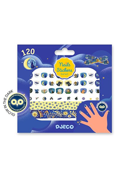 djeco Stickere pentru unghii model Reflectia lunii, Djeco, gama play kids