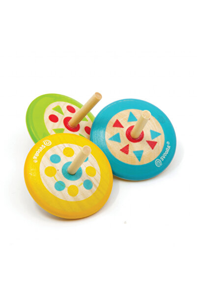 Svoora Titirez colorat din lemn, model Indie, pentru copii