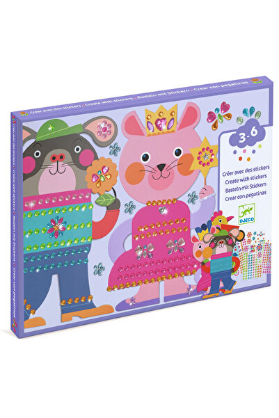 djeco Joc creativ de decorat cu strasuri, Djeco, super distractiv