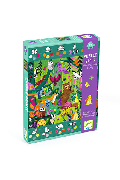 djeco Puzzle gigant Aventuri in padure, Djeco, editie pentru varste mici