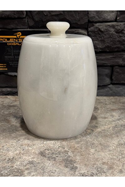Polen Stone White Natural Marble Oval Bucket – 25X20 cm