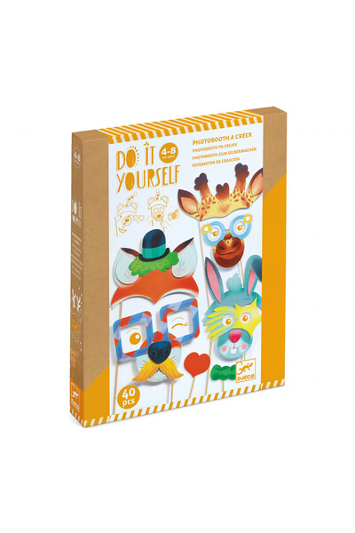 djeco Joc creativ DIY Masti de petrecere, Djeco, editie colorata