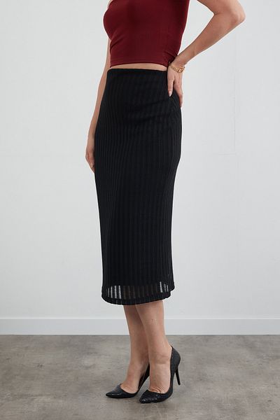 Fulla Moda Elastic Waist Knitted Skirt