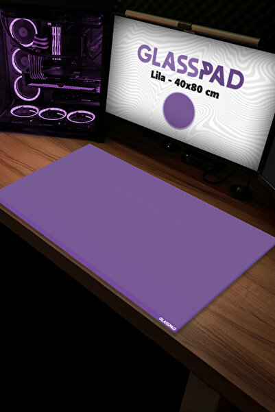 GlassPad Cam Mouse Pad - Lila - Premium Temperli Cam - 80x40 Cm [L]