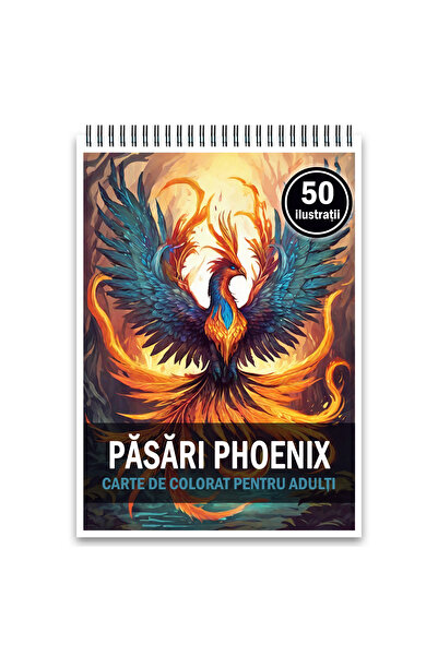 Legendary Gifts Carte de colorat, 50 de ilustrații, Păsări Phoenix