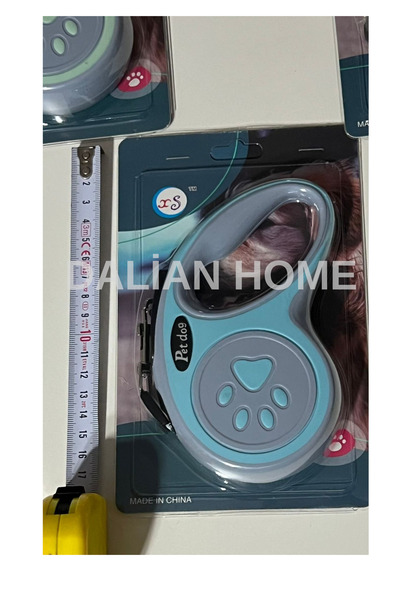 Dalian Home Evcil Hayvan Otomatik Geri çekilebilir Pati Desenli Gezdirme Tasması 3 Mt Kompakt Küçük