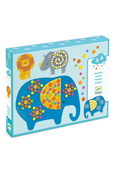 djeco Joc creativ mozaic Jungla vesela, Djeco, varianta kids plus