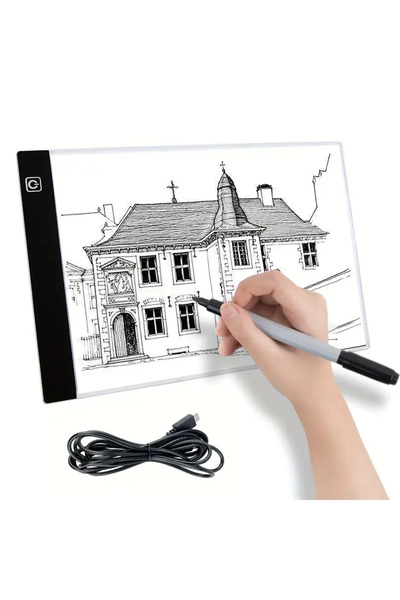 Art Tone A4 LED Işıklı Çizim Tahtası Usb Kablolu Dövme, Akış, Animasyon ve Resim Çizimi için Duralit Pad Ped