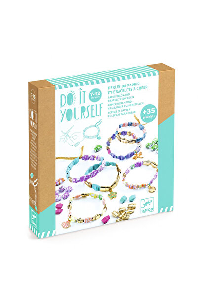 djeco Joc creativ DIY bratari Elegant si auriu, Djeco, editie pentru copii