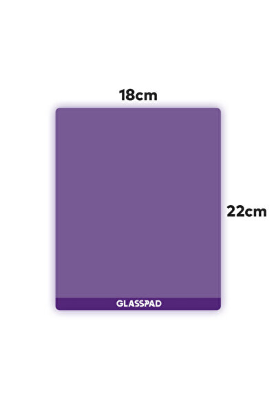 GlassPad Cam Mouse Pad - Lila - Premium Temperli Cam - 18x22 Cm [S]