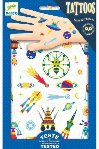 djeco Tatuaje fluorescente Spatiu,