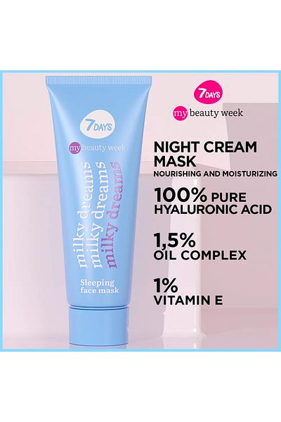7DAYS 7Days MILKY DREAMS Nighttime Facial Mask 80 ml