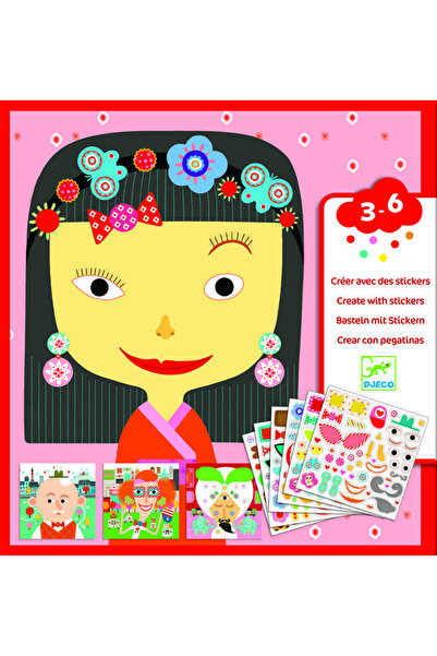 djeco Joc creativ colaje Portrete, Djeco, editie pentru weekend