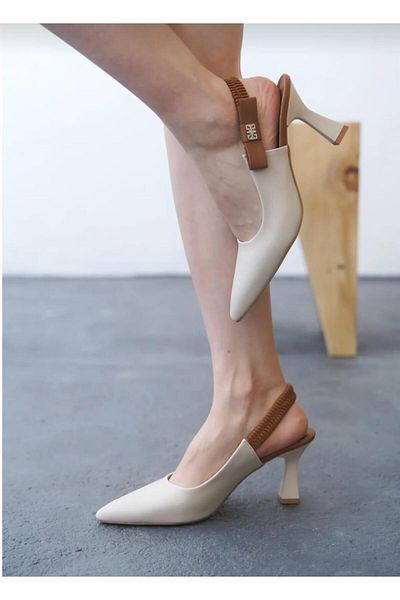 NESSİMO Beige Skin Heeled Shoes N263412