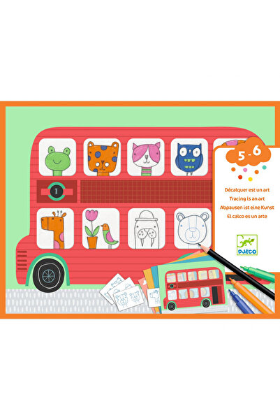 djeco Joc creativ de desenat dupa contur, Djeco, varianta neutrala