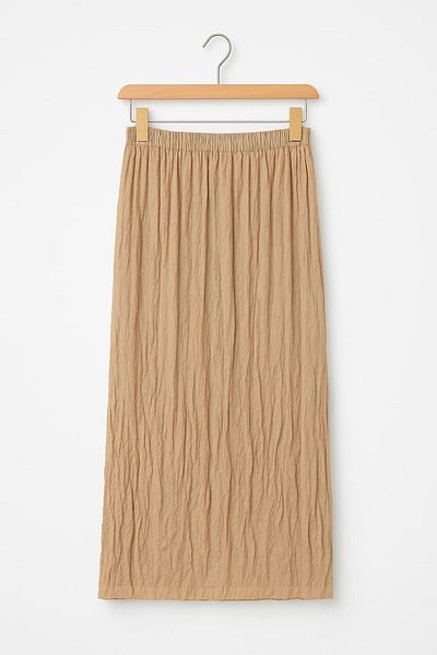 enmodaiçgiyim Fusta lungă pliată de bază pentru femei - Stone Casual Cut