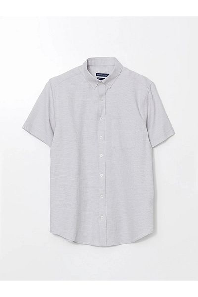 LC Waikiki Regular Fit Short Sleeve Dobby Men's Shirt