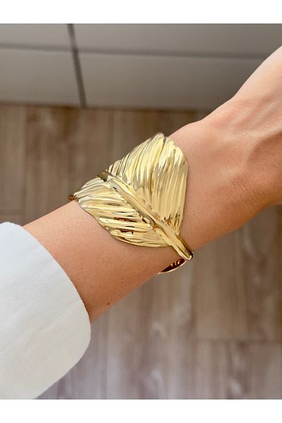 YOUES JEWELRY Steel Thick Handcuff Bracelet Women's Bracelet Unisex Gold Women's Handcuffs