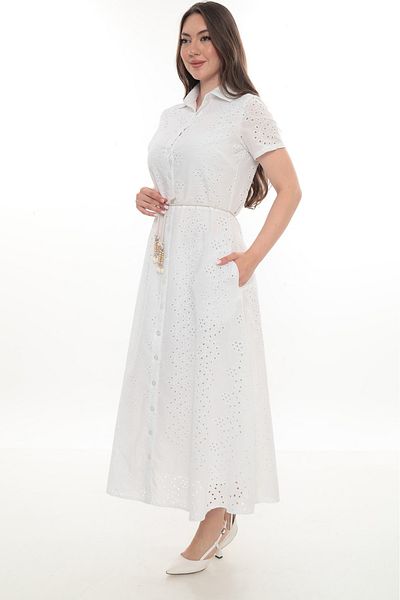 etselements Μακρύ φόρεμα Polo Neck Belted Voile με επένδυση
