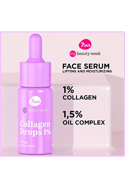 7DAYS Ser facial cu efect de lifting 7Days COLLAGEN DROPS 20 ml