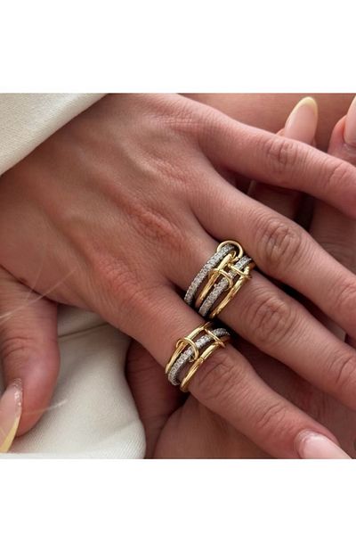 gaila design Adjustable Multi Spinelli Ring with Three Rings Look