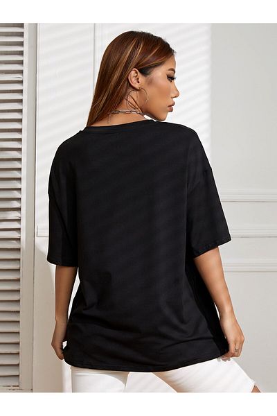 uyguntarz Μπλουζάκι με στάμπα Unisex με διπλή κορδέλα