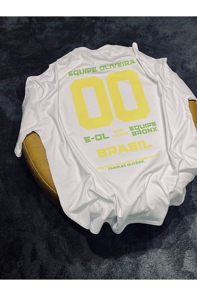 Spark Collection Ufc Charles Oliveira Bronx 100% βαμβακερό μπλουζάκι με λαιμόκοψη με λαιμόκοψη
