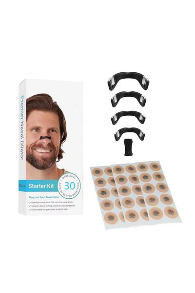 Sprise Nasal dilator, sports, 4 strips, 30 patches, applicator, comfortable, black