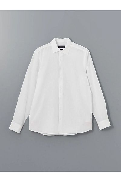 LC Waikiki Ανδρικό πουκάμισο με μακρυμάνικο λινό με κανονική εφαρμογή