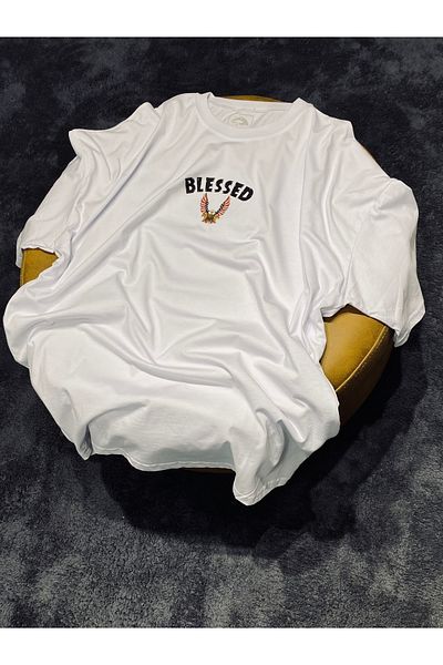 Spark Collection Λευκό μπλουζάκι UFC Max Holloway Blessed 100% βαμβακερό Relax Crew Neck