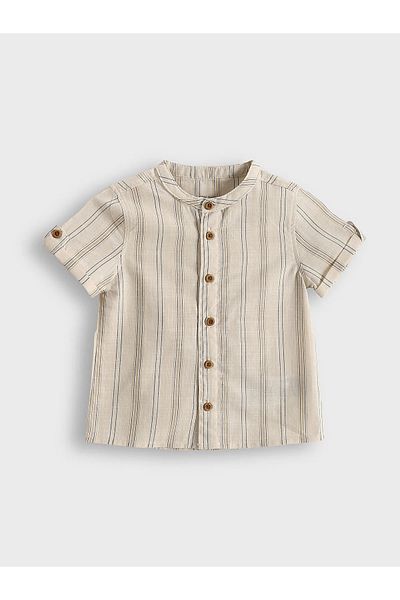 LC Waikiki Striped Baby Boy Shirt and Shorts 2-Piece