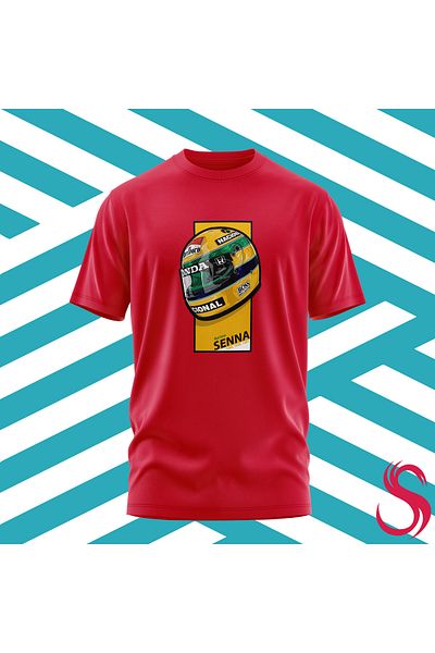 Scudetto T-Shirt Aytron Senna Iconic Helmet Unisex Tee