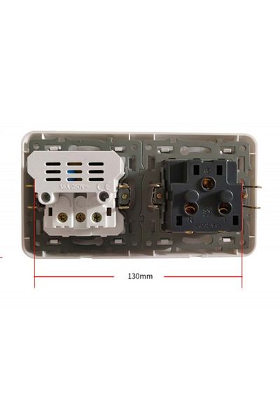 TECHSTAR ® Pcu2 Socket, Double, 2 X Usb, 2.1 A, White Color, Polycarbonate, 16a