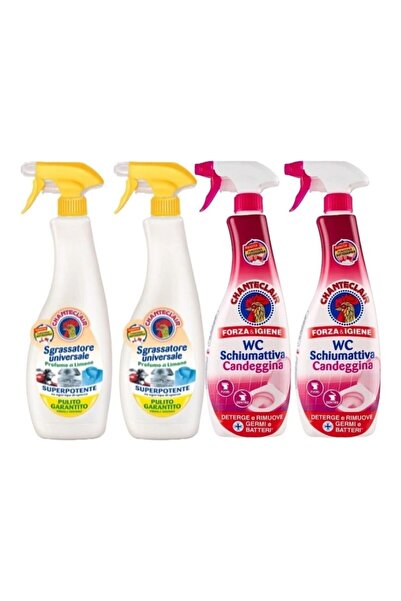 chante clair Balení Chanteclair 2x univerzální odmašťovač ve spreji 600ml s citronem 2x toaletní pěna 625ml s chlórem