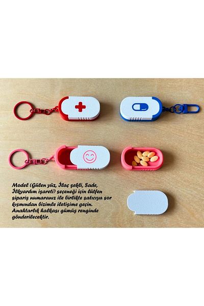 genomera Mini Sliding Lid Pill Box Keychain