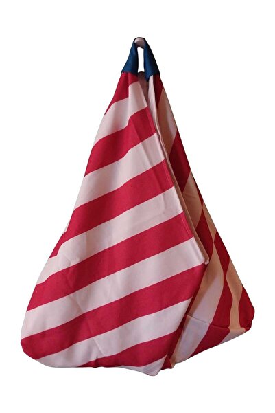 handedizayn Hande Dizayn Origami Model Kırmızı Stripe Kadın Omuz Çantası