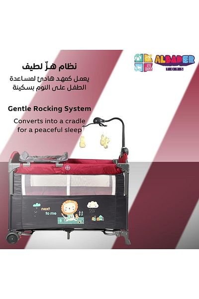 ALBADER Baby Bedside Adjustable, Baby Bed Portable Crib with Diaper Changing Table, Baby Crib