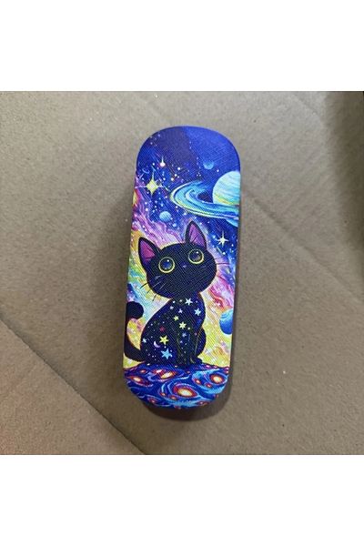 GlassySKY Cartoon Cat Printed Glasses Box Glasses Container Case, Teenager Children Student Adult Gift