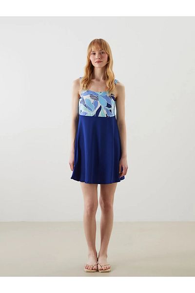 LC Waikiki Costum de baie pentru femei LCW DREAM albastru cu decolteu în U